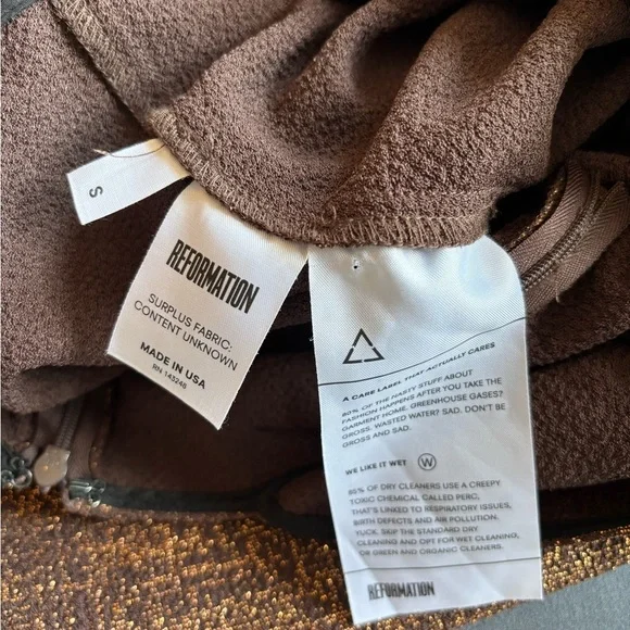 Reformation Mini Copper Open Back Dress Size S - Picture 9 of 9